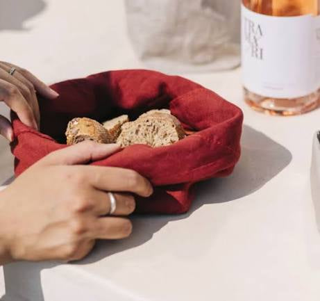 fiocco - linen bag palio red