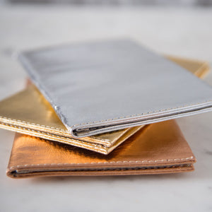 large wallet metallic (vegan)