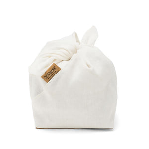 white fiocco bag tied